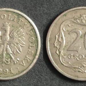 Poland 1991 20 WHITE-TAILED EAGLE Groszy Used Coin