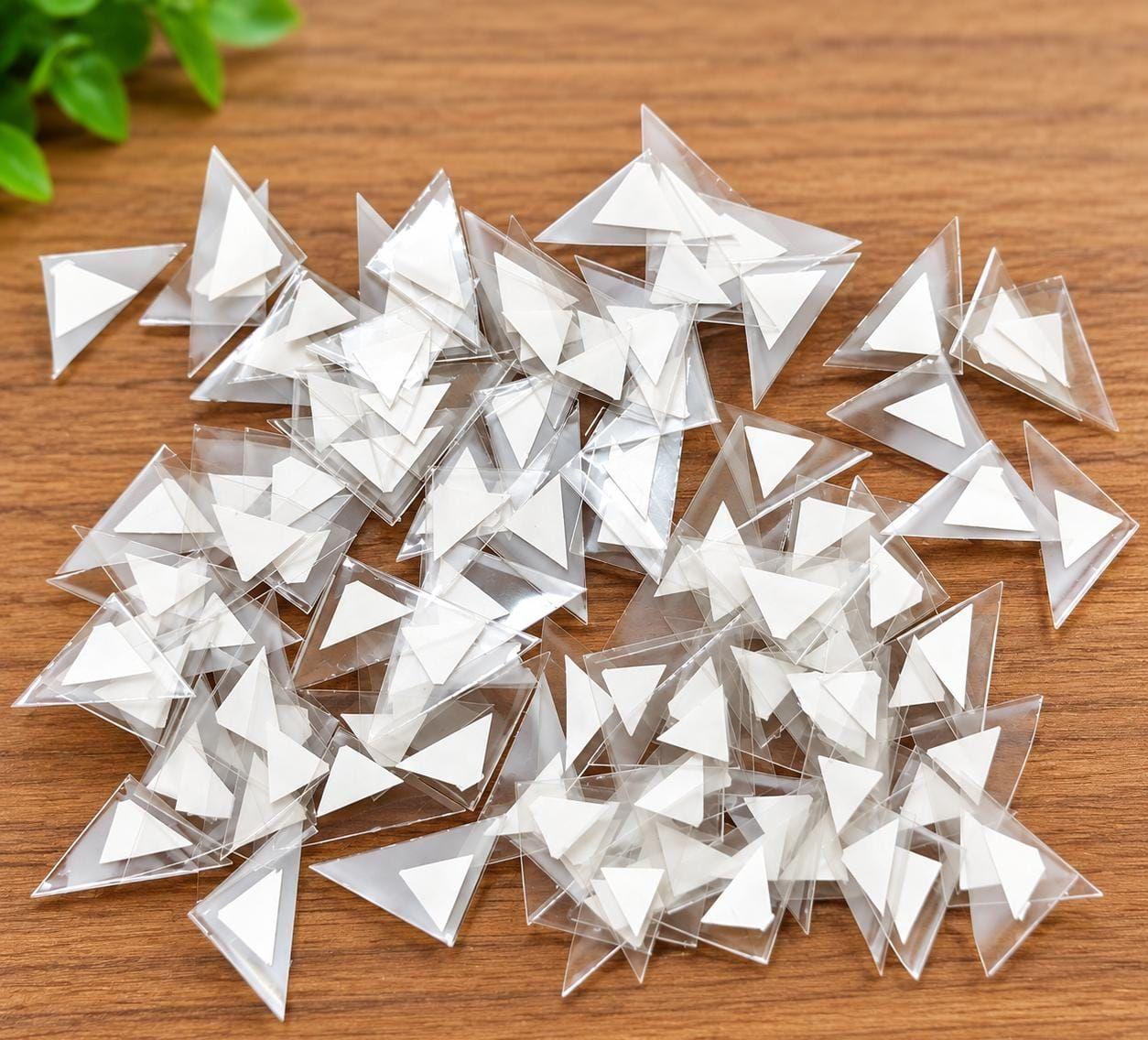 Sams Shopping Transparent Self-Adhesive Photo Corners - Pack of 100
