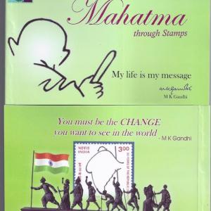 Mahatma Gandhi Through Stamps- Issued by Postal Department 51 Pages (Book)
