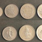Switzerland Coin Set 1/2, 1, 2 and 5 Francs Mixed Years Helvetia Designs Used Condition 4 Coins