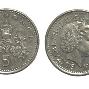 United Kingdom 5 pence 2004 Used - Coin