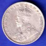 British India 1936 George V 1/4 Rupee Silver coin HSK552