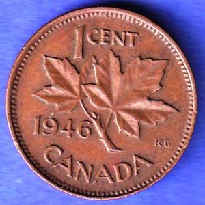 WORLD COIN Canada 1 Cent - George VI 1946 HSK901