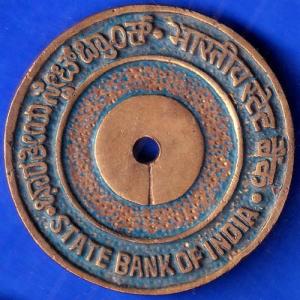 Bank Token : State Bank Of India 221 Govt e State Belgaum ANH614