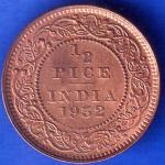 British India 1932 George V King Emperor Half Pice Coin ANH2062