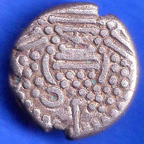 ANCIENT INDIA GADHAYA DYNASTY KING PORTRAIT COIN ANH2361