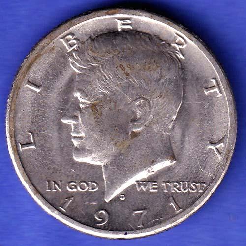united state of america 1971 liberty half dollar coin SK169