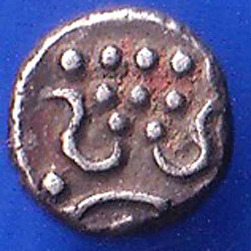 TRAVANCORE STATE RAJARAM VERMA IV SILVER CHUKRAM COIN ANH2263