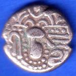 ANCIENT INDIA GADHAYA DYNASTY KING PORTRAIT COIN ANH2361