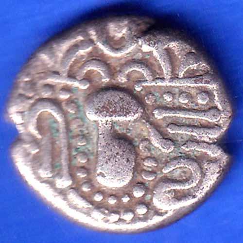 ANCIENT INDIA GADHAYA DYNASTY KING PORTRAIT COIN ANH2361
