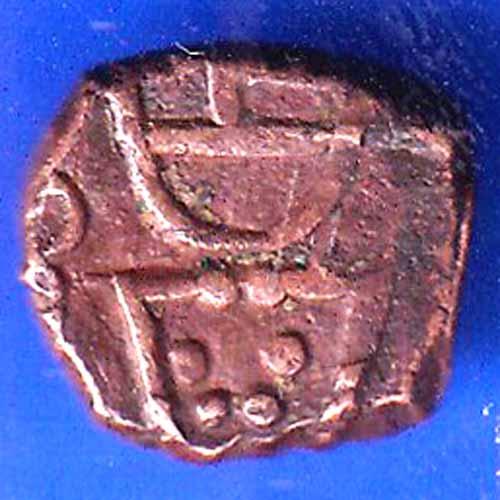 Pondicherry - Dutch Occupation 1 Cash Copper Coin ANH2610