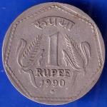 REPUBLIC INDIA 1990 NOIDA MINT ONE RUPEE COIN ANH513
