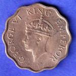 British India 1941 George VI Bombay Mint King One Anna Coin HSK715