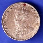 British India 1936 George V 1/4 Rupee Silver coin SK572