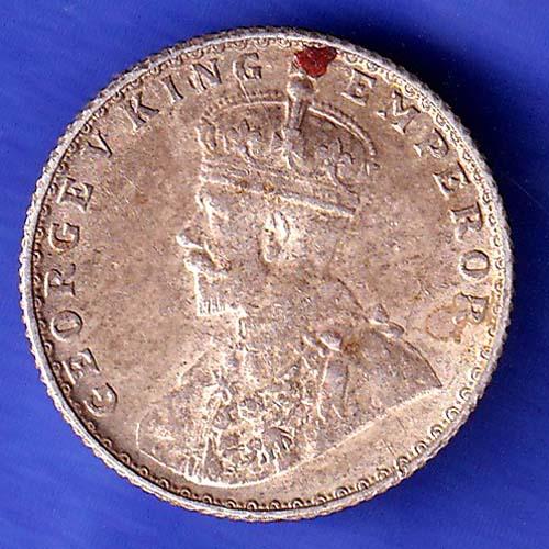 British India 1936 George V 1/4 Rupee Silver coin SK572