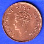 BRITISH INDIA 1939 ONE QURTER ANNA GEORGE VI COPPER COIN sk1107