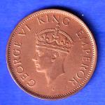 BRITISH INDIA 1940 ONE QURTER ANNA GEORGE VI COPPER COIN SK1111