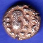 ANCIENT INDIA GADHAYA DYNASTY KING PORTRAIT COIN SK573