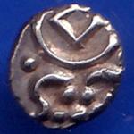 TRAVANCORE STATE RAJARAM VERMA IV SILVER CHUKRAM COIN ANH1015