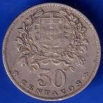 Republica Portugal 50 centavos 1964 rare coin ANH1311