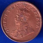 BRITISH INDIA 1936 GORGE V KING ONE QUARTER ANNA COPPER COIN ANH1514