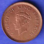 BRITISH INDIA 1939 GORGE VI KING 1/2 PICE BOMBAY MINT RARE COIN SK620