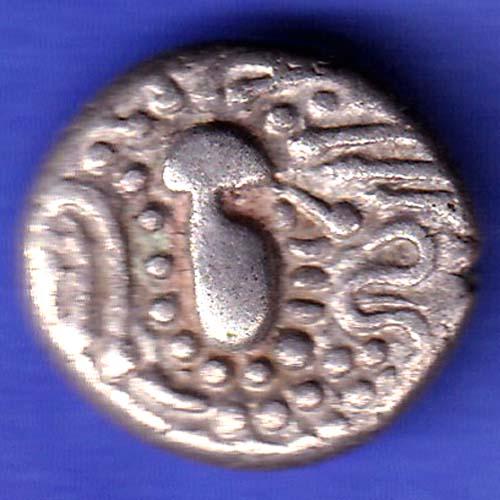 ANCIENT INDIA GADHAYA DYNASTY KING PORTRAIT COIN SK69