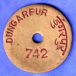 BANK TOKEN : STATE BANK OF BIKANER AND JAIPUR DUNGAPUR NO. 742 SK794