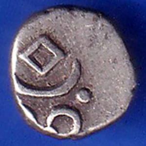 TRAVANCORE STATE RAJARAM VERMA IV SILVER CHUKRAM COIN ANH1313