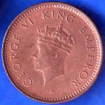British India 1939 George VI King Emperor Half Pice Coin ANH2065