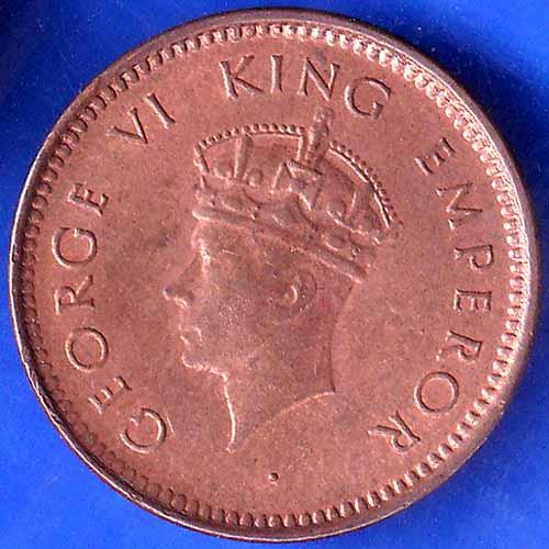 British India 1939 George VI King Emperor Half Pice Coin ANH2065