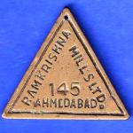 RAMKRISHNA MILLS LTD. AHMEDABAD 145 RARE TOKEN ANH3264