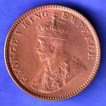 BRITISH INDIA 1936 GORGE V KING ONE QUARTER ANNA COPPER COIN SK218