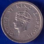 British India 1947 Bombay Mint George vi king one rupee coin ANH1516
