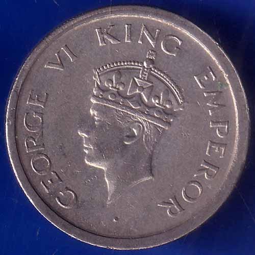 British India 1947 Bombay Mint George vi king one rupee coin ANH1516