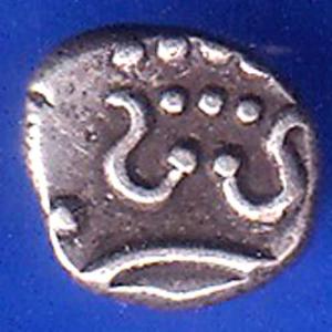 TRAVANCORE STATE RAJARAM VERMA IV SILVER CHUKRAM COIN ANH2514