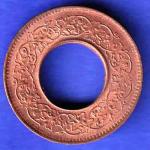 British India 1944 Lahor mint One Pice copper coin HSK570