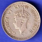BRITISH INDIA 1944 BOMBAY MINT 1/4 RUPEE SILVER COIN SK127