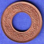 British India 1943 George Vi King One Pice Coin SK795