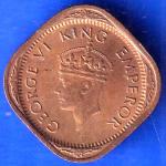British India 1944 George VI King Half Anna Coin ANH2066