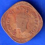 BRITISH INDIA 1944 GEORGE VI 2 ANNAS COIN ANH3017