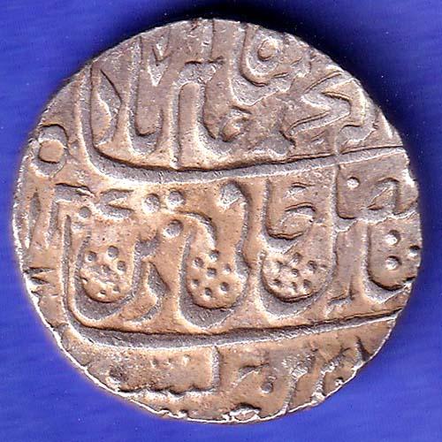 Maratha Conf. Ry 34 Shah Alam Saharanpur Mint One Rupee Rare Silver Coin SK26