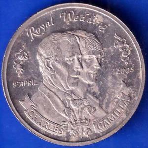 ST. GEORGES  CHAPEL WINDSOR CASTLE 9th APRIL ROYAL WEDDING 2005 CHARLES AND CAMILLAA  RARE COIN ANH2022