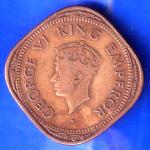 BRITISH INDIA 1944 GEORGE VI 2 ANNAS COIN ANH2665