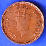 BRITISH INDIA 1939 GORGE VI KING 1/2 PICE BOMBAY MINT RARE COIN ANH3216