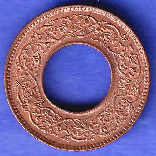 British India 1943 BOMBAY MINT George Vi King One Pice Coin SK727
