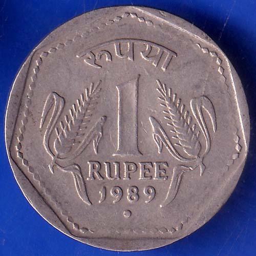 REPUBLIC INDIA 1989 NOIDA MINT ONE RUPEE COIN ANH320