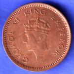BRITISH INDIA 1939 GORGE VI KING 1/2 PICE BOMBAY MINT RARE COIN SK220