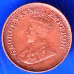 British India 1935 George V King Emperor Half Pice Coin ANH2421