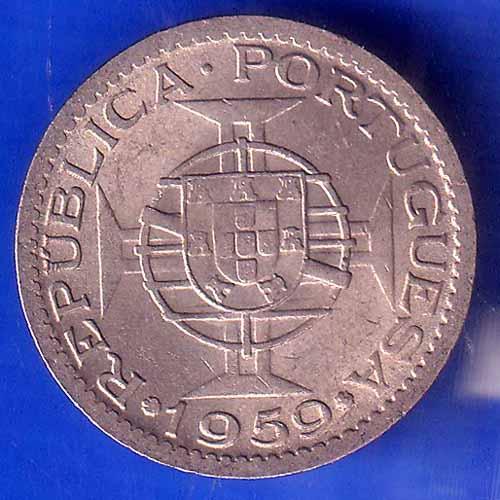 Portuguese India 60 Centavos 1959 coin ANH3018